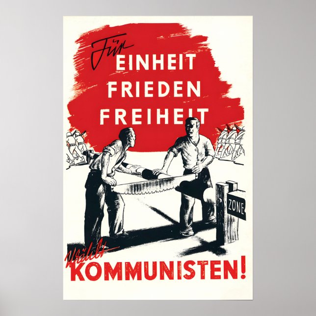 Election Poster Germany (1946) For unity, peace (Front)