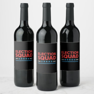 Election Squad 2024 Election Democrat Republican Wine Label