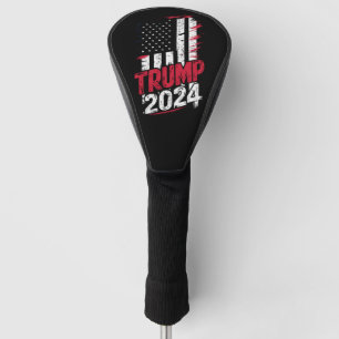 Election TRUMP 2024 USA Vintage Flag Golf Head Cover