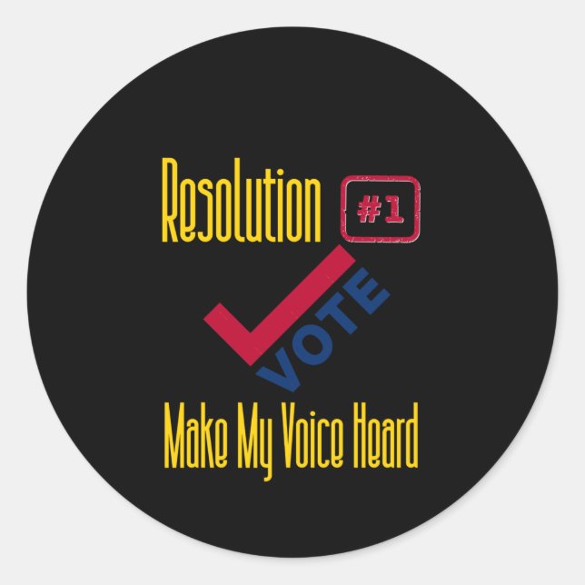 Election Usa - Voting - Voice Heard Sticker  (Front)