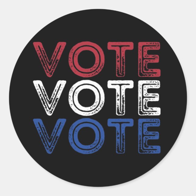 election voting 2024 classic round sticker (Front)