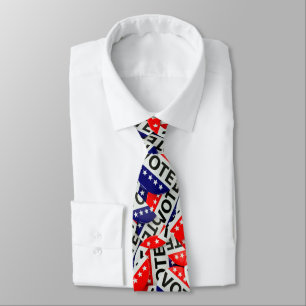 Election Voting Pins Tie