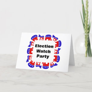 Election Watch Party Card
