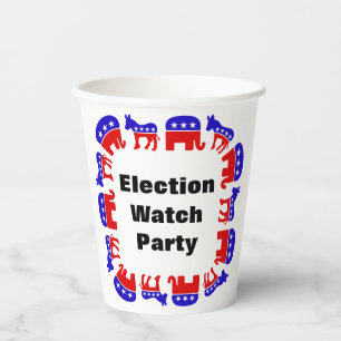 Election Watch Party Paper Cups
