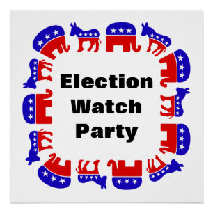 Election Watch Party Poster