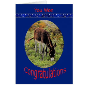 Election Win Congratulations with Donkey