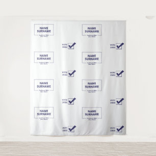 Election Year Democratic Vote Step Repeat Backdrop Tapestry