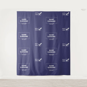 Election Year Vote Checkmark Step Repeat Backdrop Tapestry