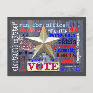 Elections Matter - Invitation to Vote With Me -  Postcard