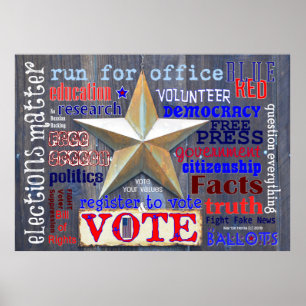 Elections Matter. Vote! WordArt™ Poster