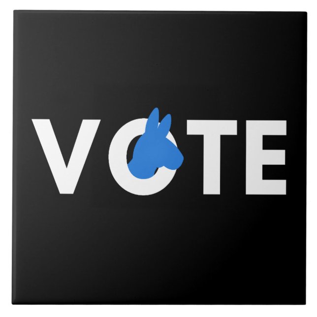 Elections - Vote Democrat II Ceramic Tile (Front)