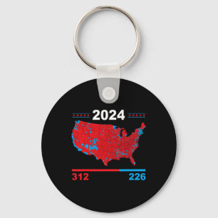 Electoral Map Trump 312 Red 2024 Election Results Key Ring