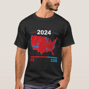 Electoral Map Trump 312 Red 2024 Election Results T-Shirt