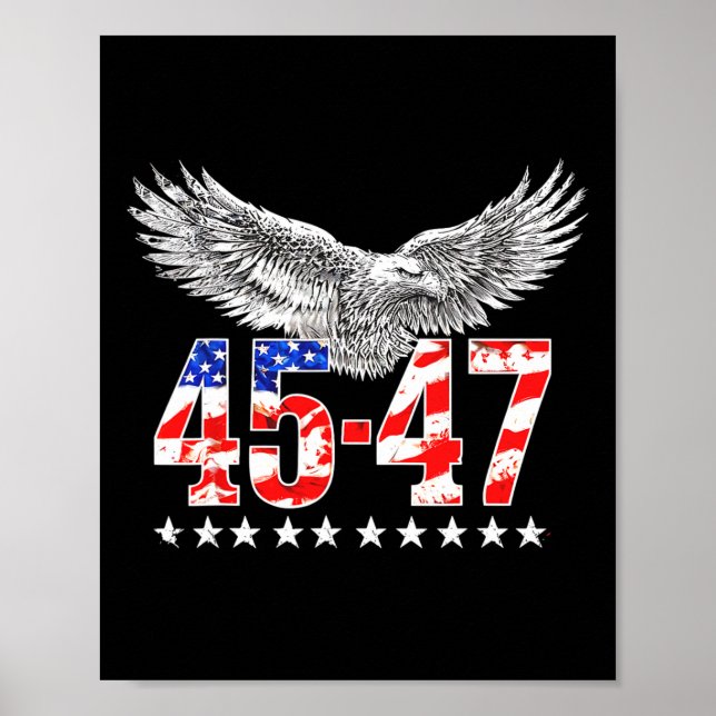 Electoral Map Trump Landslide Red Election Map 202 Poster (Front)