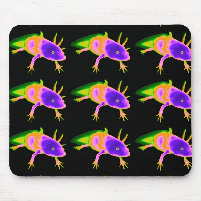 Electric Axolotl Mouse Pad (Front)
