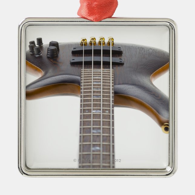 Electric Bass Guitar Metal Ornament (Front)