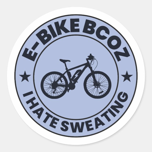 Electric Bicycle E-Bike Electric Bike Cycling Classic Round Sticker (Front)