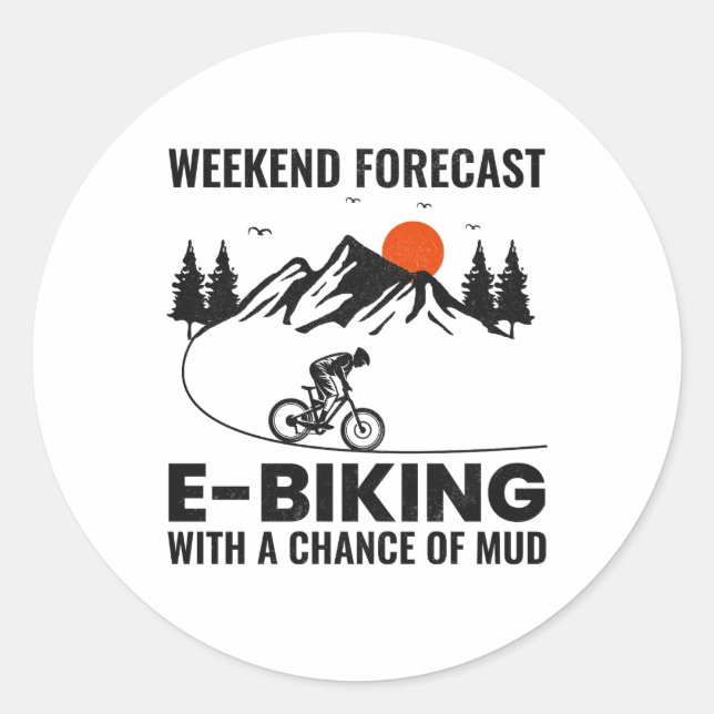 Electric Bicycle E-Bike Electric Bike Cycling Classic Round Sticker (Front)