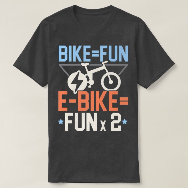 Electric Bicycle E-Bike Ride Bike Lover Bicycling  T-Shirt (Design Front)