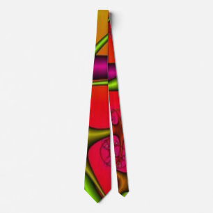 "Electric Blended Abstract" Modern Trendy Men's Tie