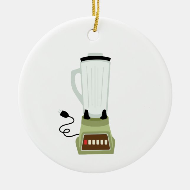 Electric Blender Ceramic Ornament (Front)