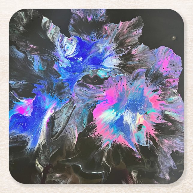 Electric Bloom Coaster Set - Abstract (Front)