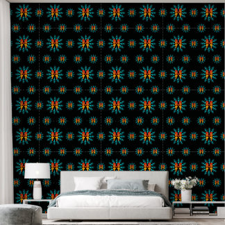 Electric Bloom Repeat – Dark Psychedelic Wallpaper