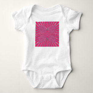 Electric Bloom Wings: A Vividly Edgy & Beautiful Baby Bodysuit
