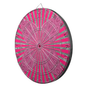 Electric Bloom Wings: A Vividly Edgy & Beautiful Dartboard