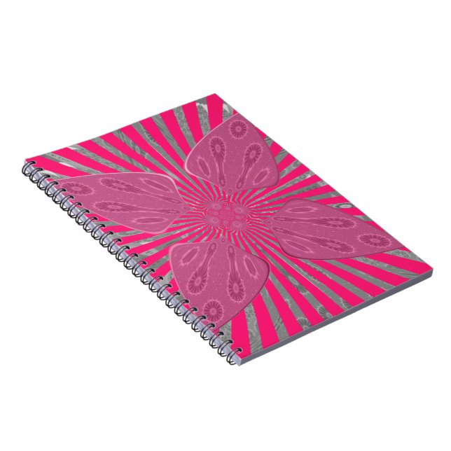 Electric Bloom Wings: A Vividly Edgy & Beautiful Notebook (Right Side)