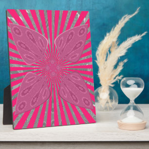 Electric Bloom Wings: A Vividly Edgy & Beautiful Plaque