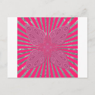 Electric Bloom Wings: A Vividly Edgy & Beautiful Postcard
