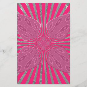 Electric Bloom Wings: A Vividly Edgy & Beautiful Stationery