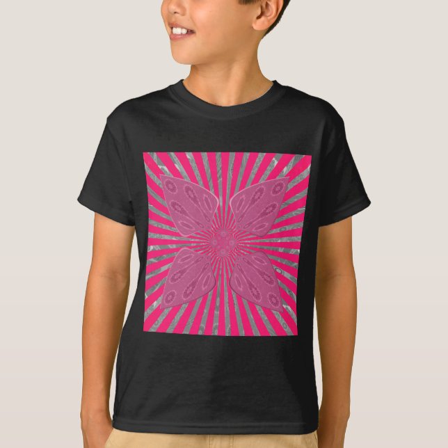 Electric Bloom Wings: A Vividly Edgy & Beautiful T-Shirt (Front)