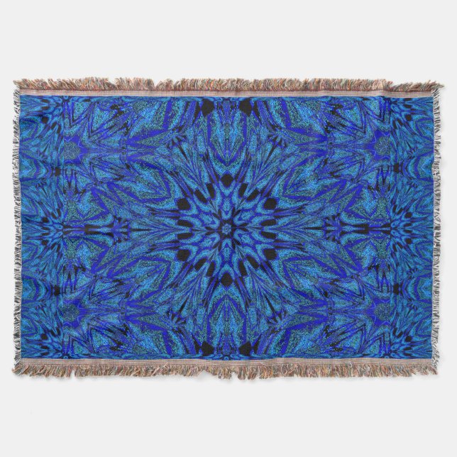 Electric Blue 1 Throw Blanket (Front)