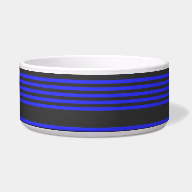 Electric blue and charcoal five stripe pattern (Front)