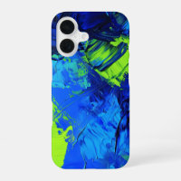 Electric Blue and Green Strokes _ iphone case 