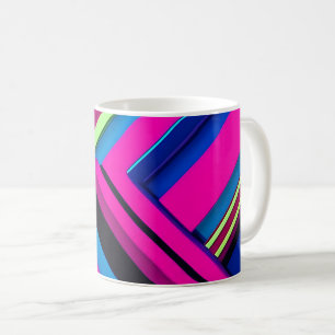 Electric Blue and Pink Coffee Mug