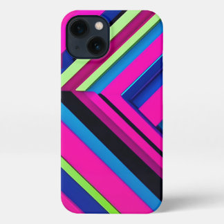 Electric Blue and Pink iPhone 13 Case