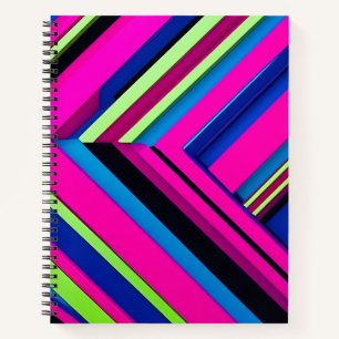  Electric Blue and Pink Notebook