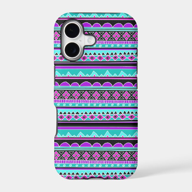 Electric Blue and purple geometric pattern (Back)