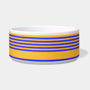 Electric blue and yellow five stripes pattern