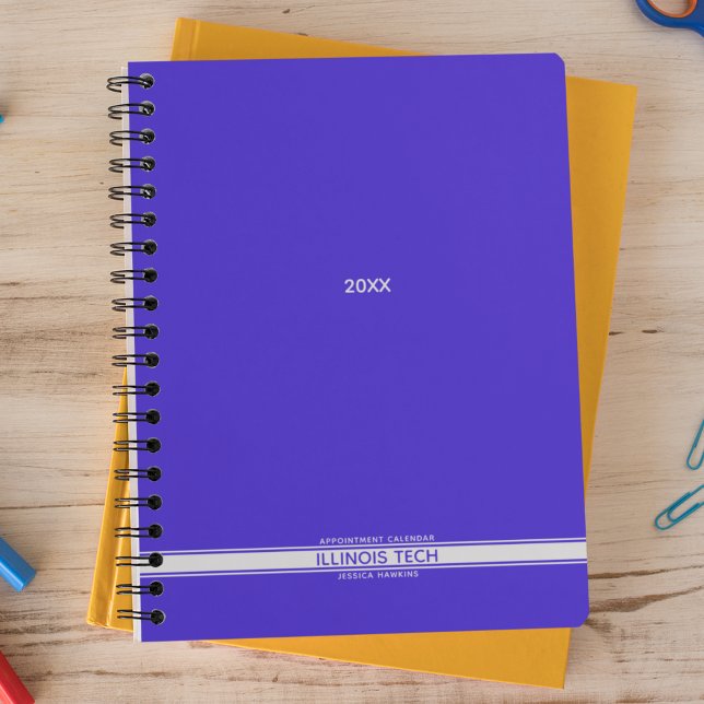 Electric Blue Bottom Stripe Spiral Weekly Planner (Creator Uploaded)