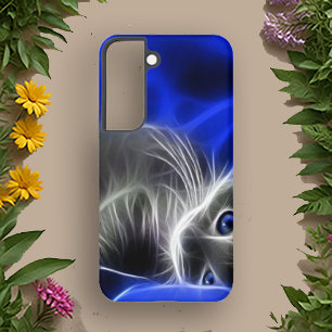 Electric Blue Cat Glare Samsung Galaxy Case