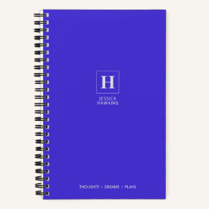 Electric Blue Classic Monogram Notebook
