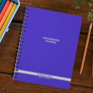 Electric Blue Classic Stripe Spiral Notebook Planner