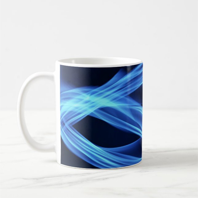 Electric Blue Flow  Coffee Mug (Left)