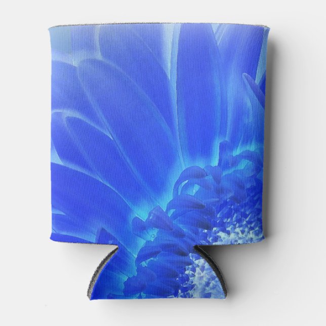 electric blue gerbera can cooler (Front)