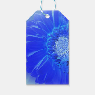 electric blue gerbera gift tags