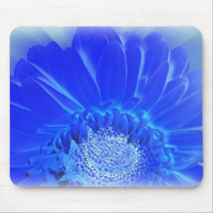 electric blue gerbera mouse pad